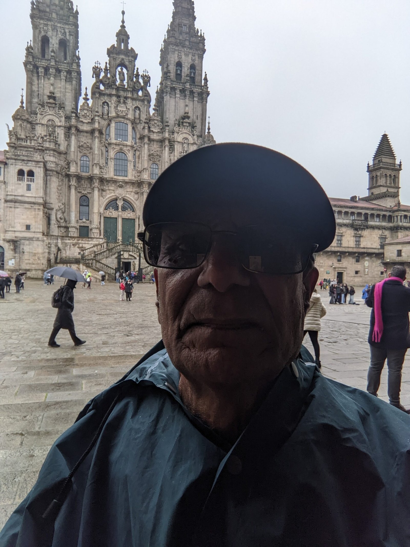 Selfie in front of Santiago Cathedral
