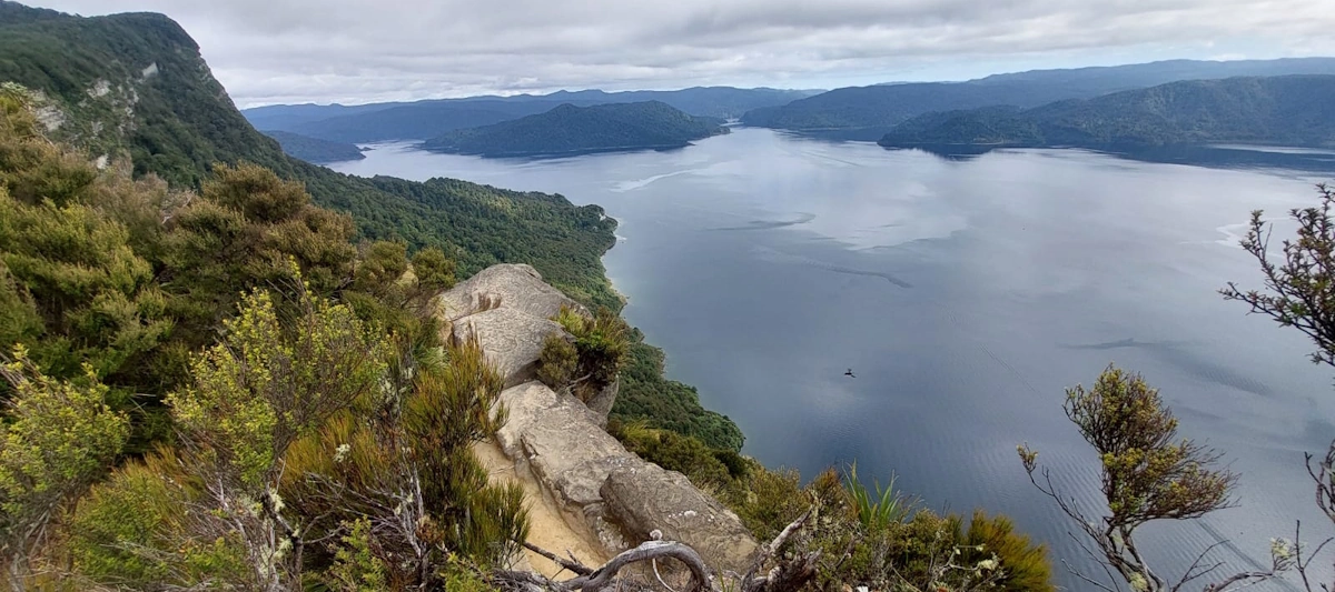 Ascent towards Panekire Bluff on the Lake Waikaremoana Track