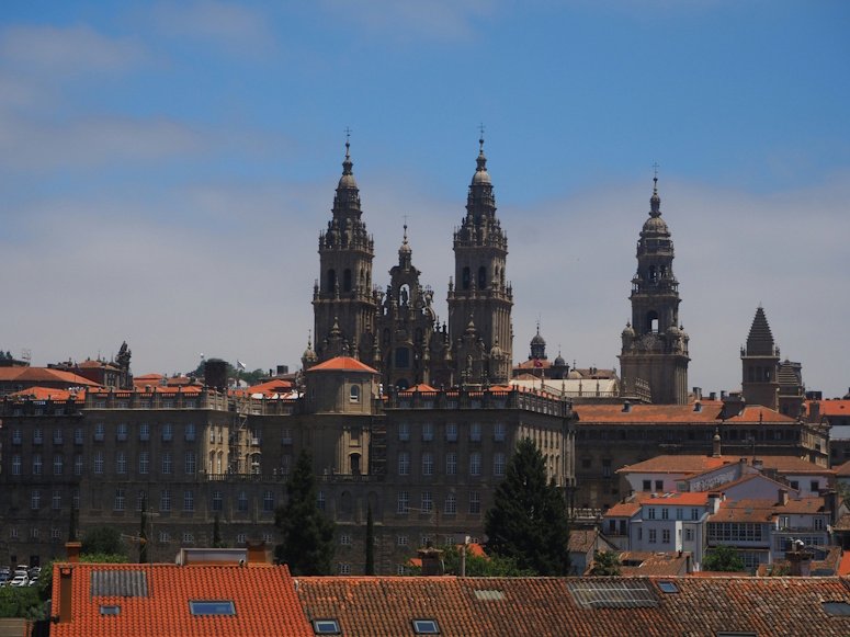 Pilgrim walking from Porto to Santiago on the Portuguese Coastal Camino