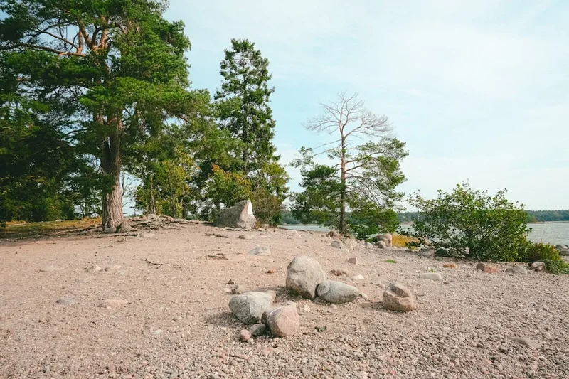 Scenic landscape of Baltic Coastal Hiking Trail in Estonia/Latvia