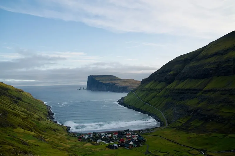 Scenic landscape of Faroe Islands Coastal Trek in Faroe Islands