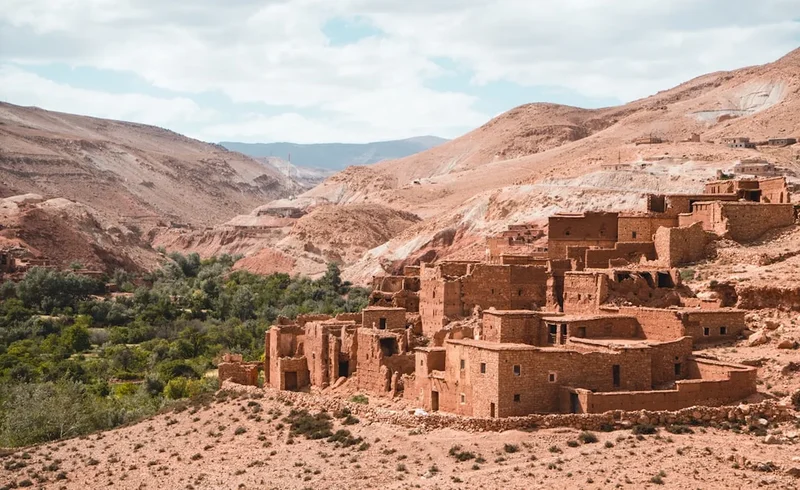 Scenic landscape of High Atlas Traverse in Morocco