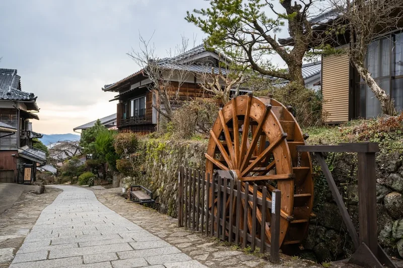 Scenic landscape of Nakasendo Trail in Japan