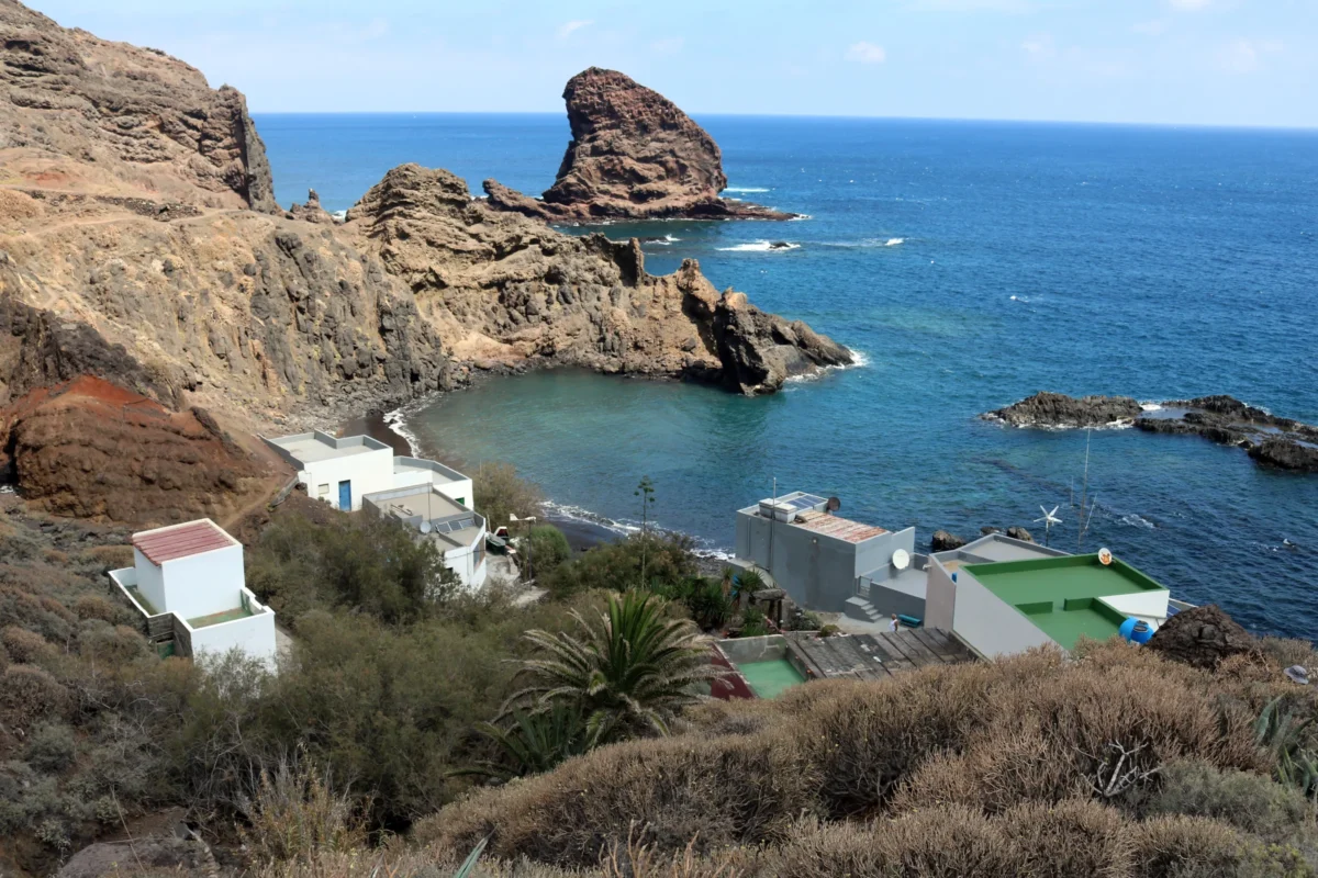 Scenic landscape of Anaga Coastal Route in Spain