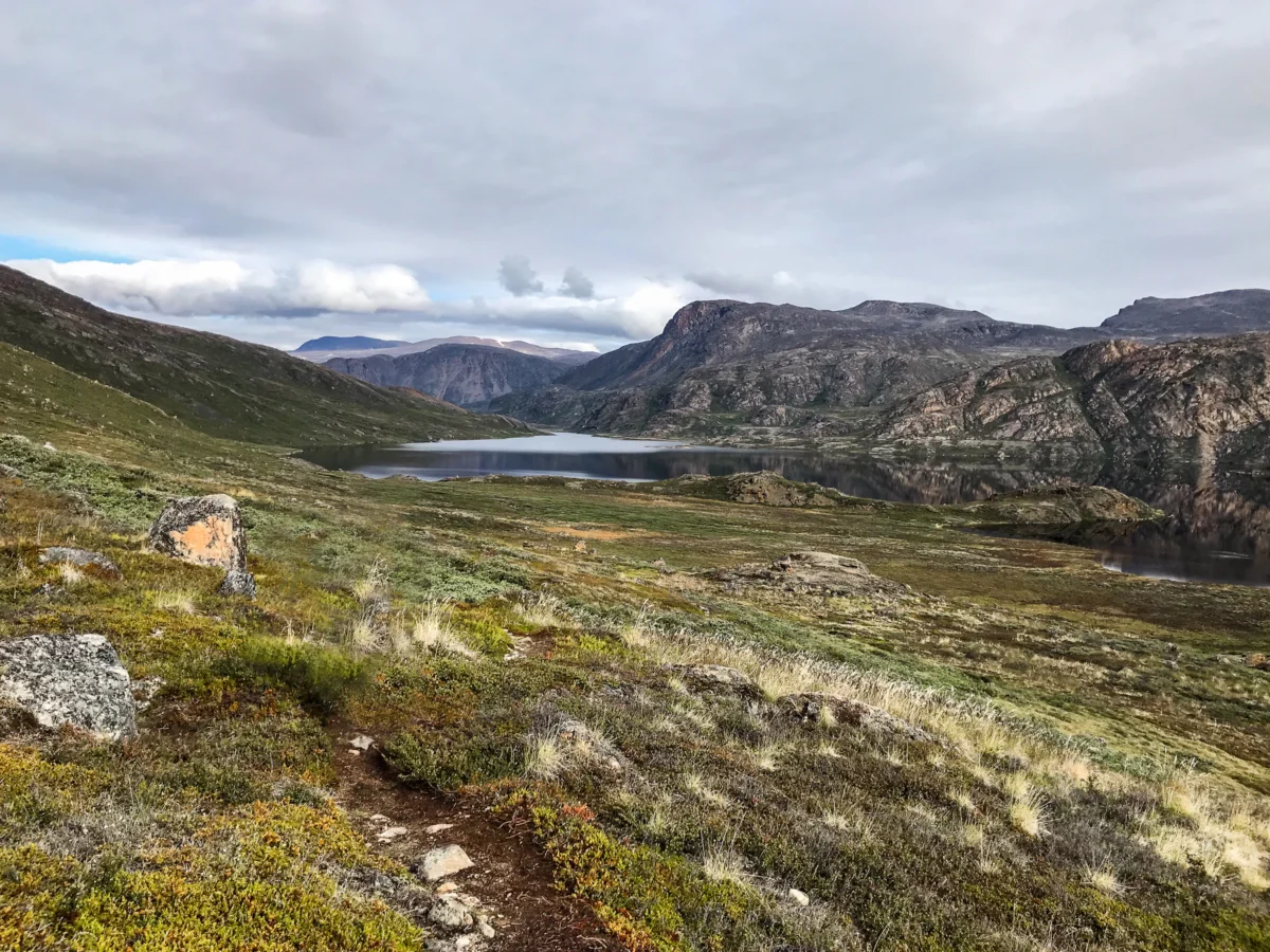 Scenic landscape of Arctic Circle Trail in Greenland