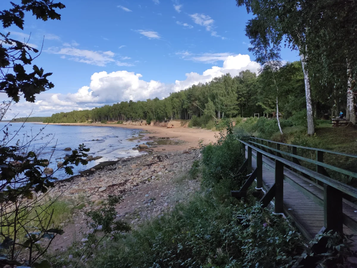 Scenic landscape of Baltic Coastal Hiking Trail in Estonia/Latvia