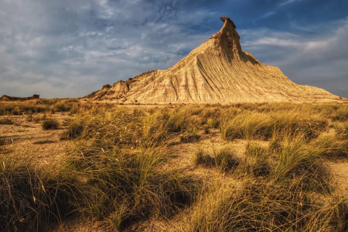 Scenic landscape of Bardenas Reales Desert Trek in Spain
