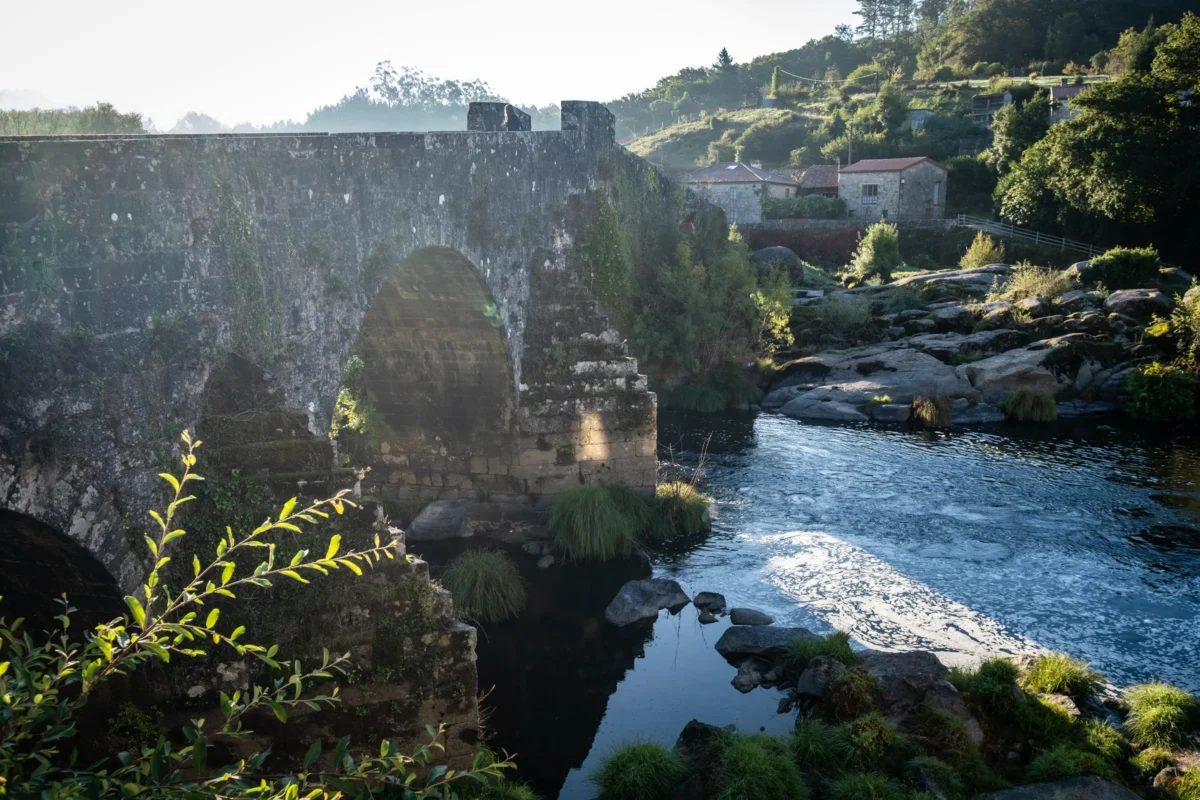 Scenic landscape of Camino de Finisterre in Spain