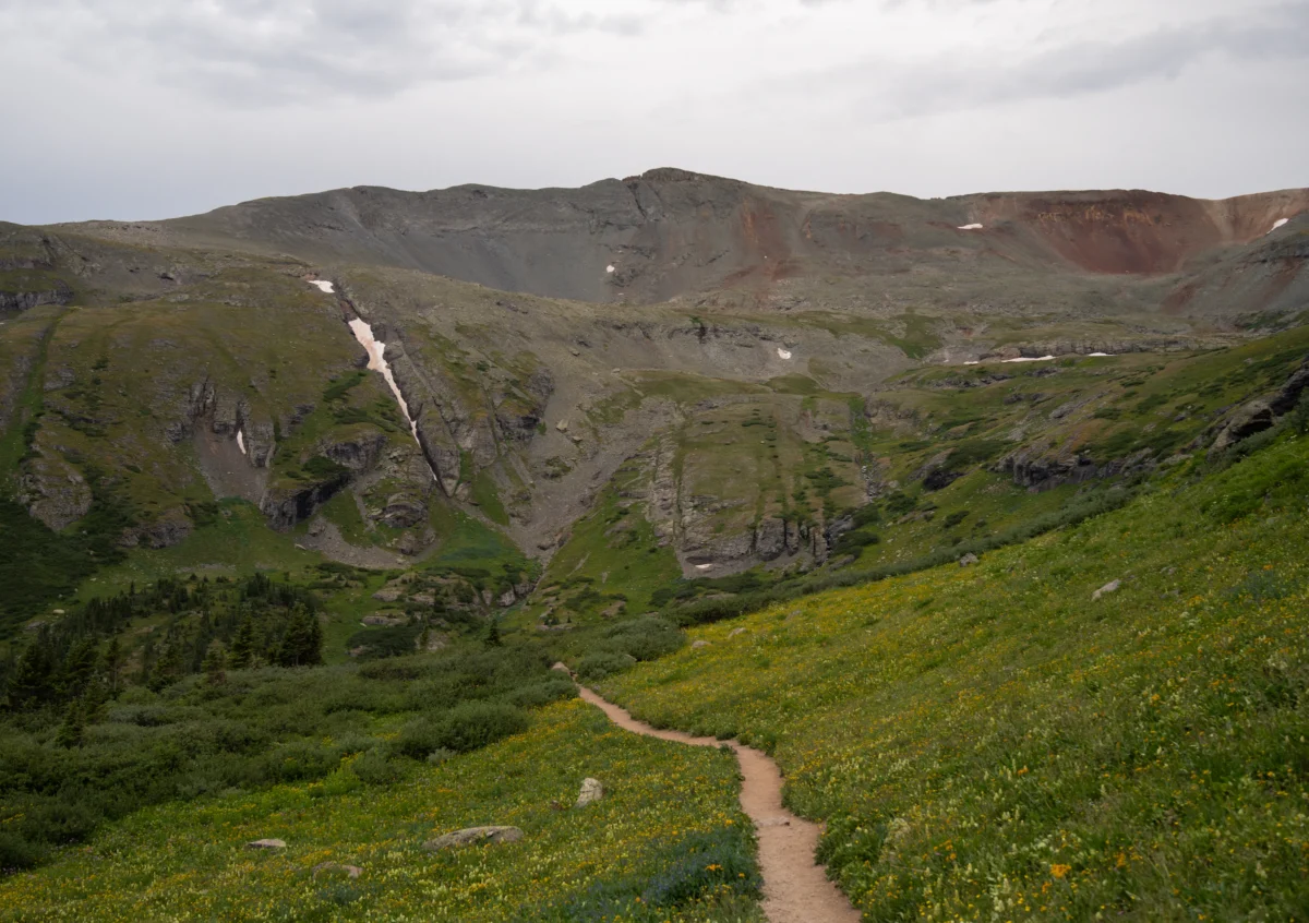 Scenic landscape of Colorado Trail in USA