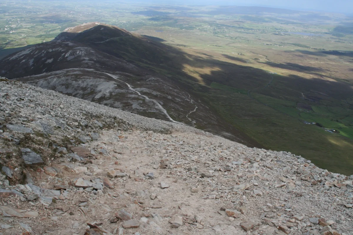 Scenic landscape of Croagh Patrick Pilgrimage in Ireland