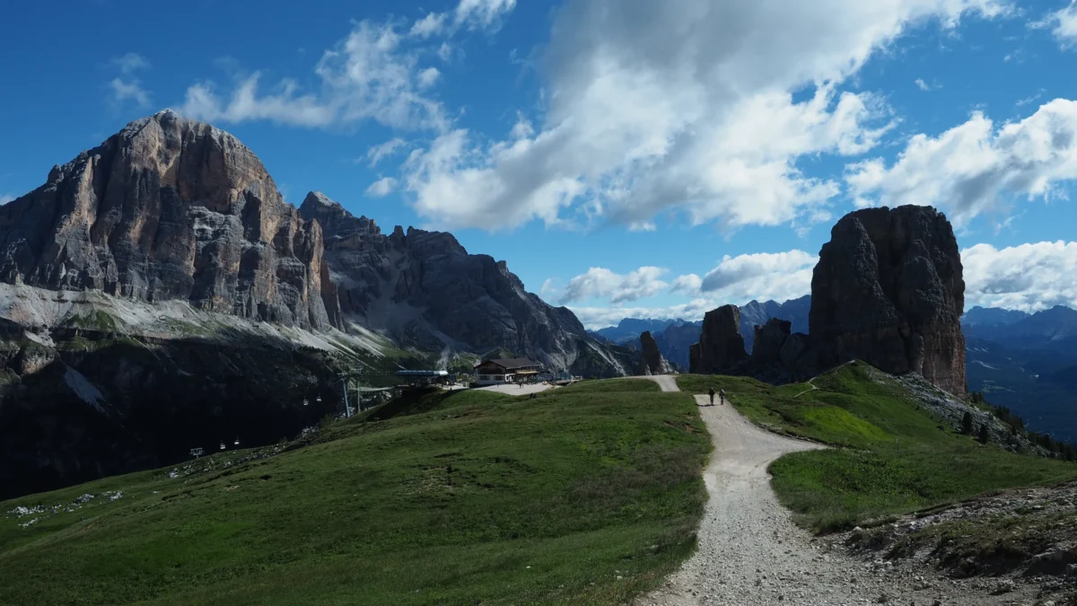 Scenic landscape of Alta Via 1 in Italy