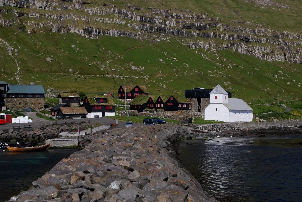 Scenic landscape of Faroe Islands Coastal Trek in Faroe Islands