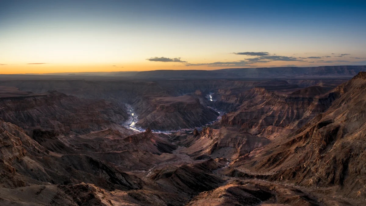 Scenic landscape of Fish River Canyon Hike in Namibia