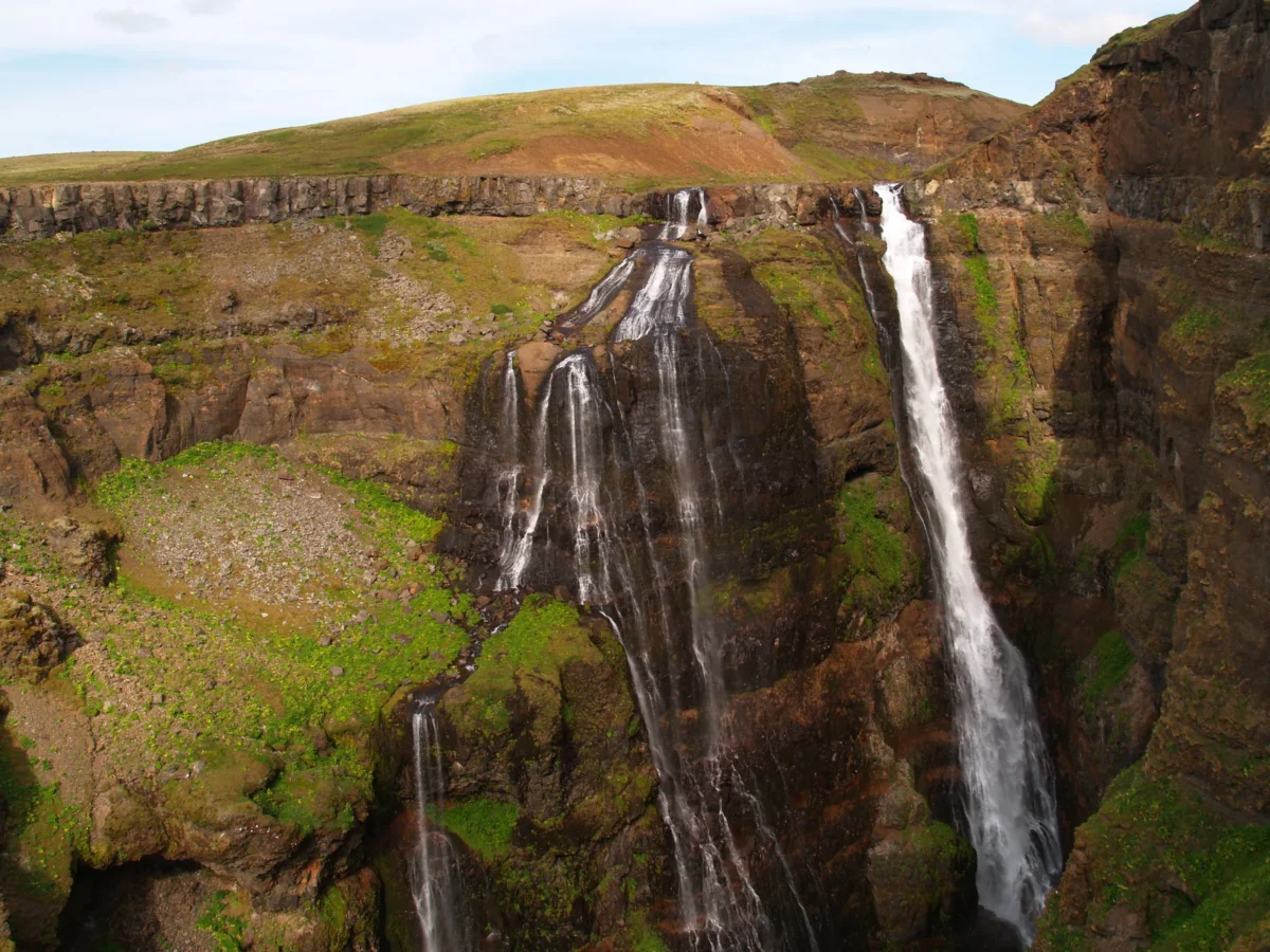 Scenic landscape of Glymur Waterfall Hike in Iceland