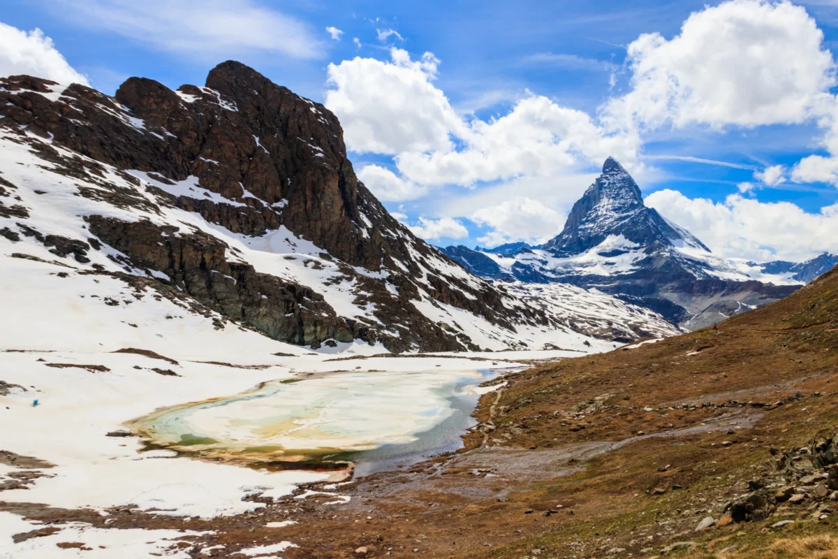 Scenic landscape of Gornergrat Trail in Switzerland