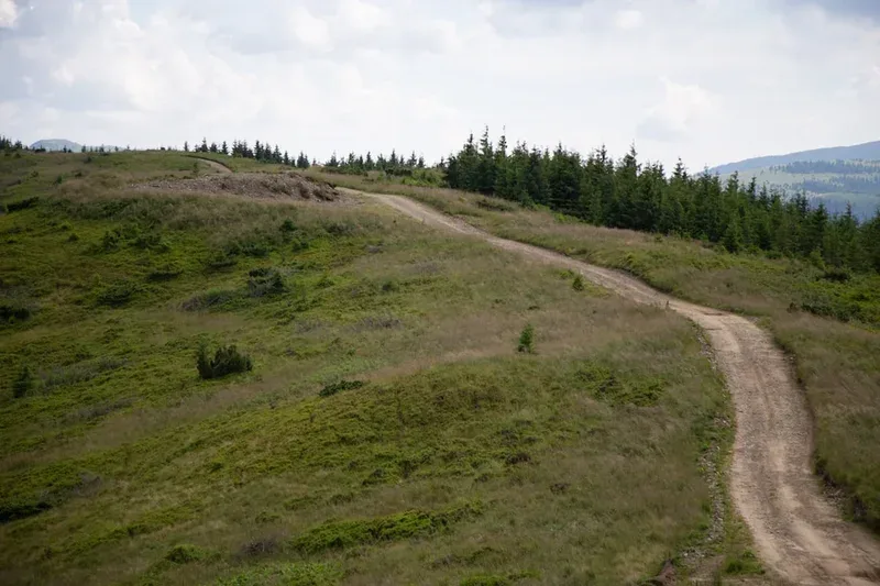 Scenic landscape of GR50 in France