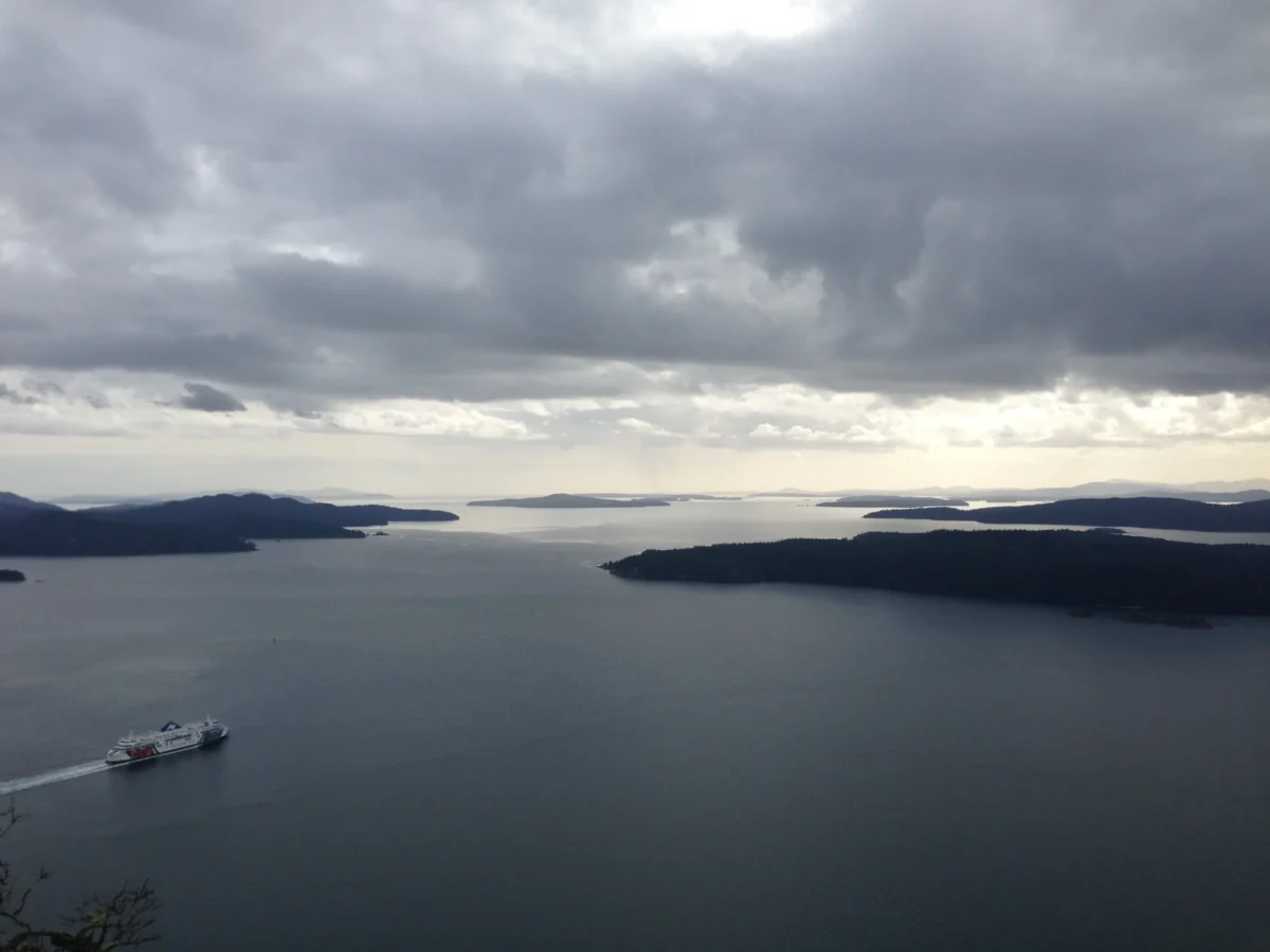 Scenic landscape of Gulf Islands Coastal Path in Canada