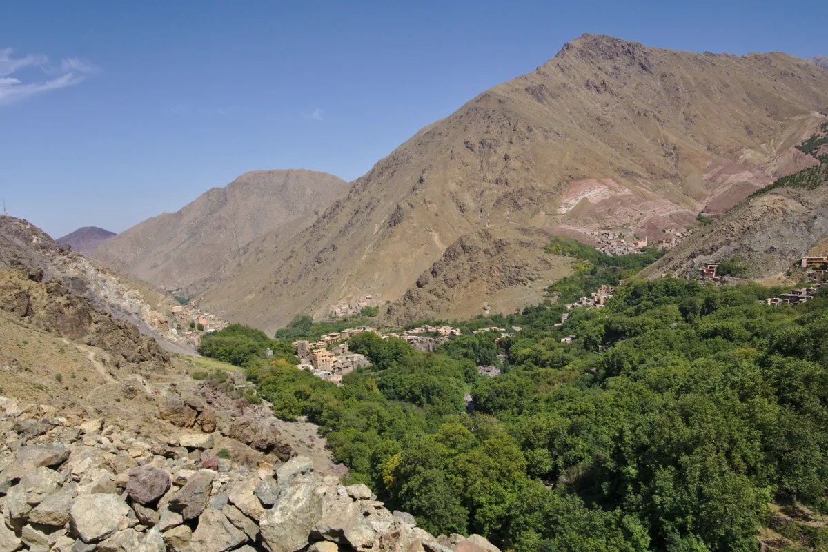 Scenic landscape of High Atlas Traverse in Morocco