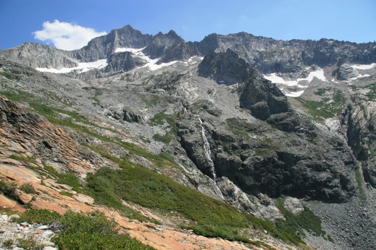 Scenic landscape of High Sierra Trail in USA