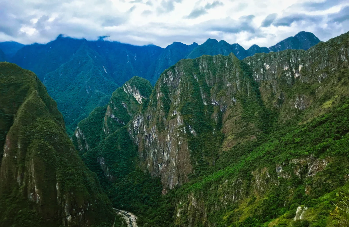 Scenic landscape of Jungle Trek to Machu Picchu in Peru