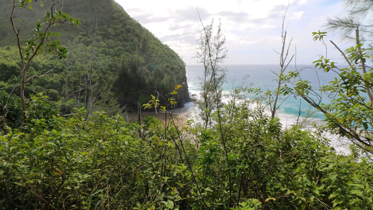Scenic landscape of Kalalau Trail in USA