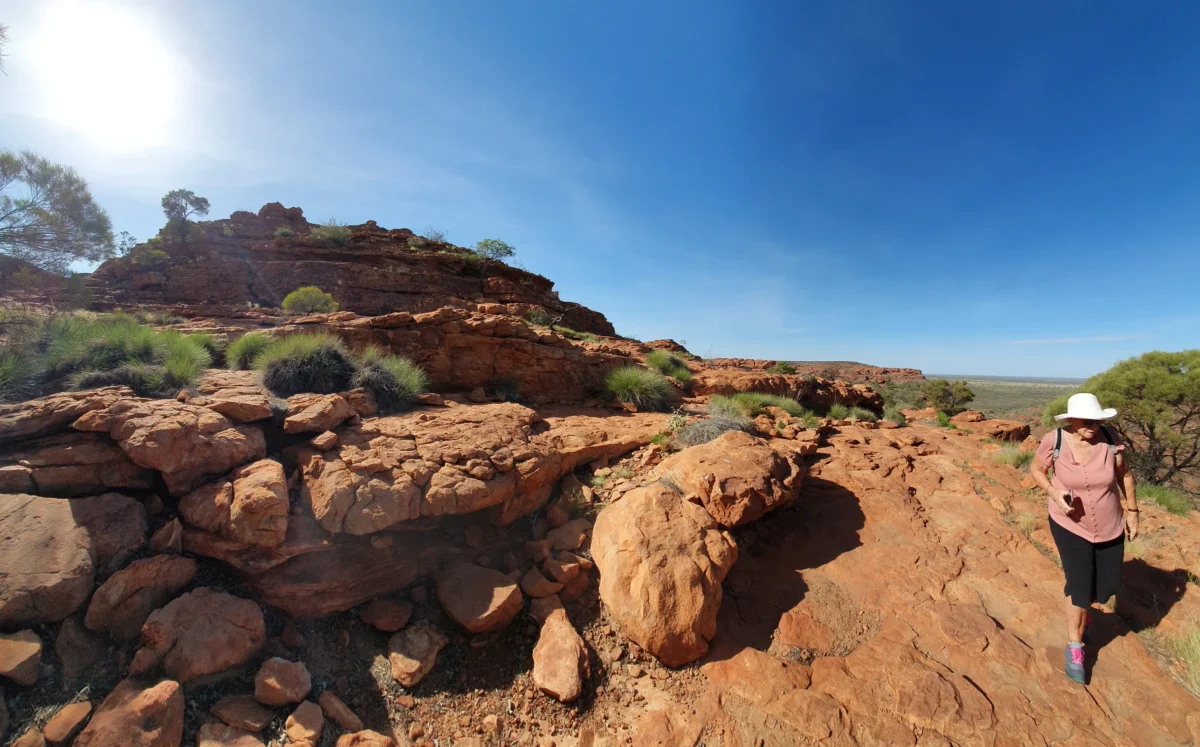 Scenic landscape of Kings Canyon Rim Walk in Australia