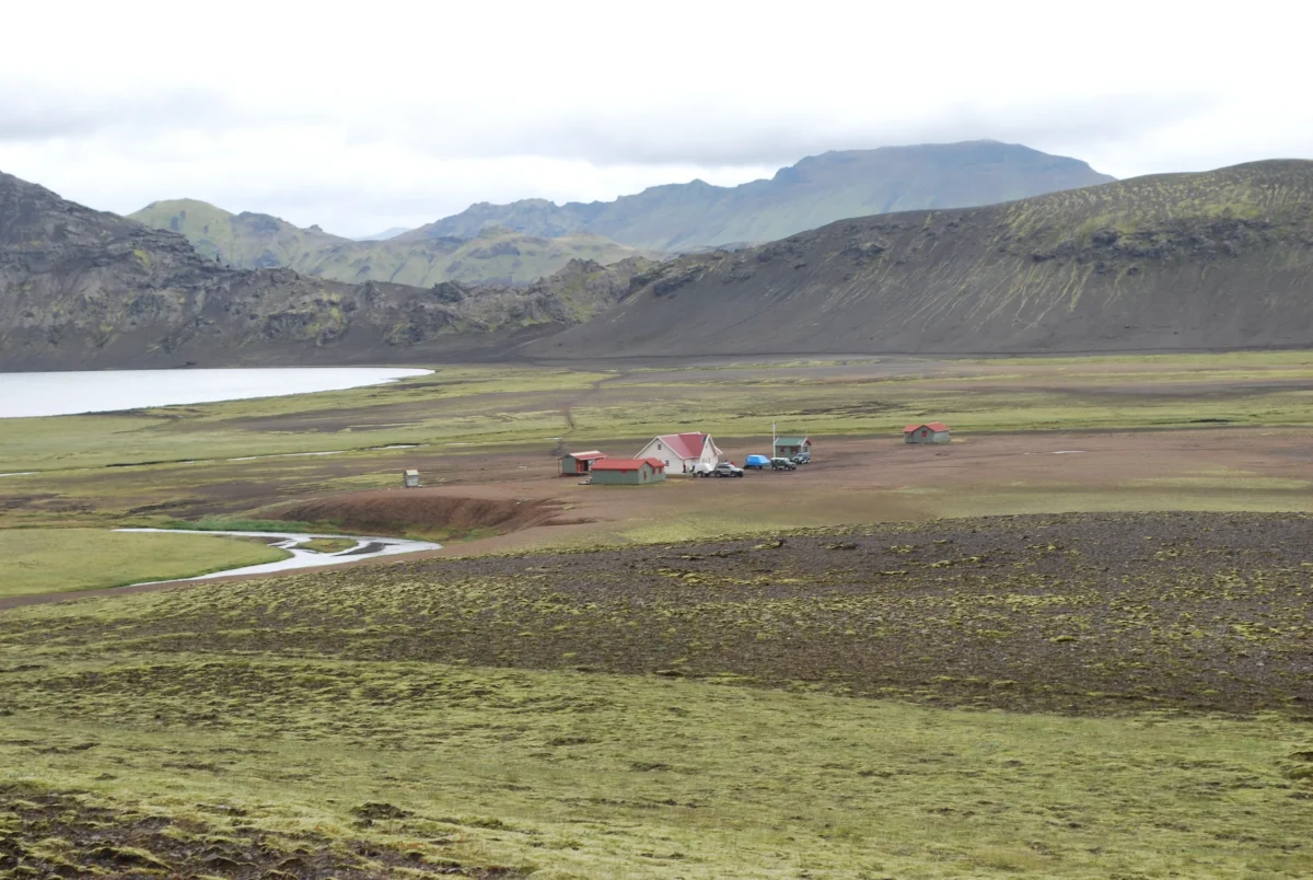 Scenic landscape of Laugavegur Trail in Iceland