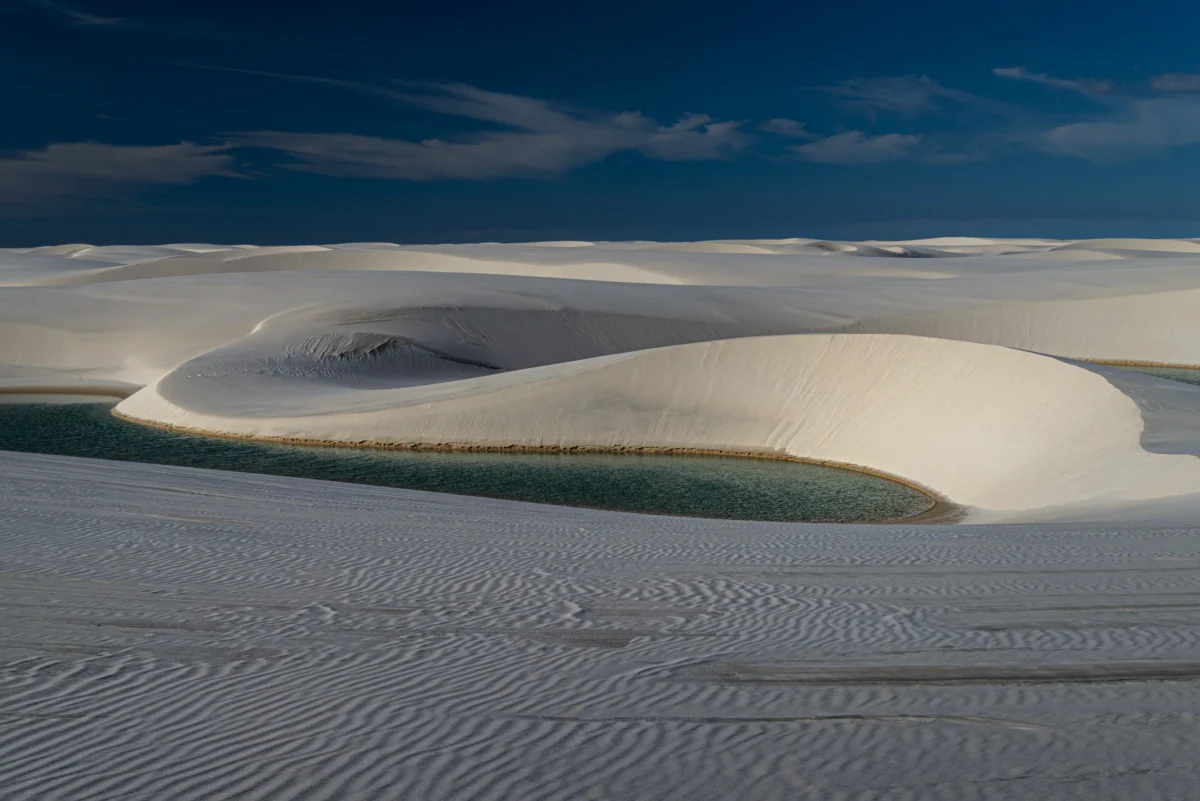 Scenic landscape of Lençóis Maranhenses Trek in Brazil