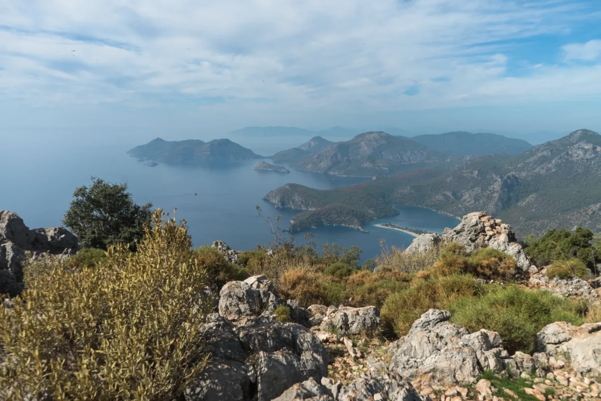 Scenic landscape of Lycian Way (Coastal Sections) in Turkey