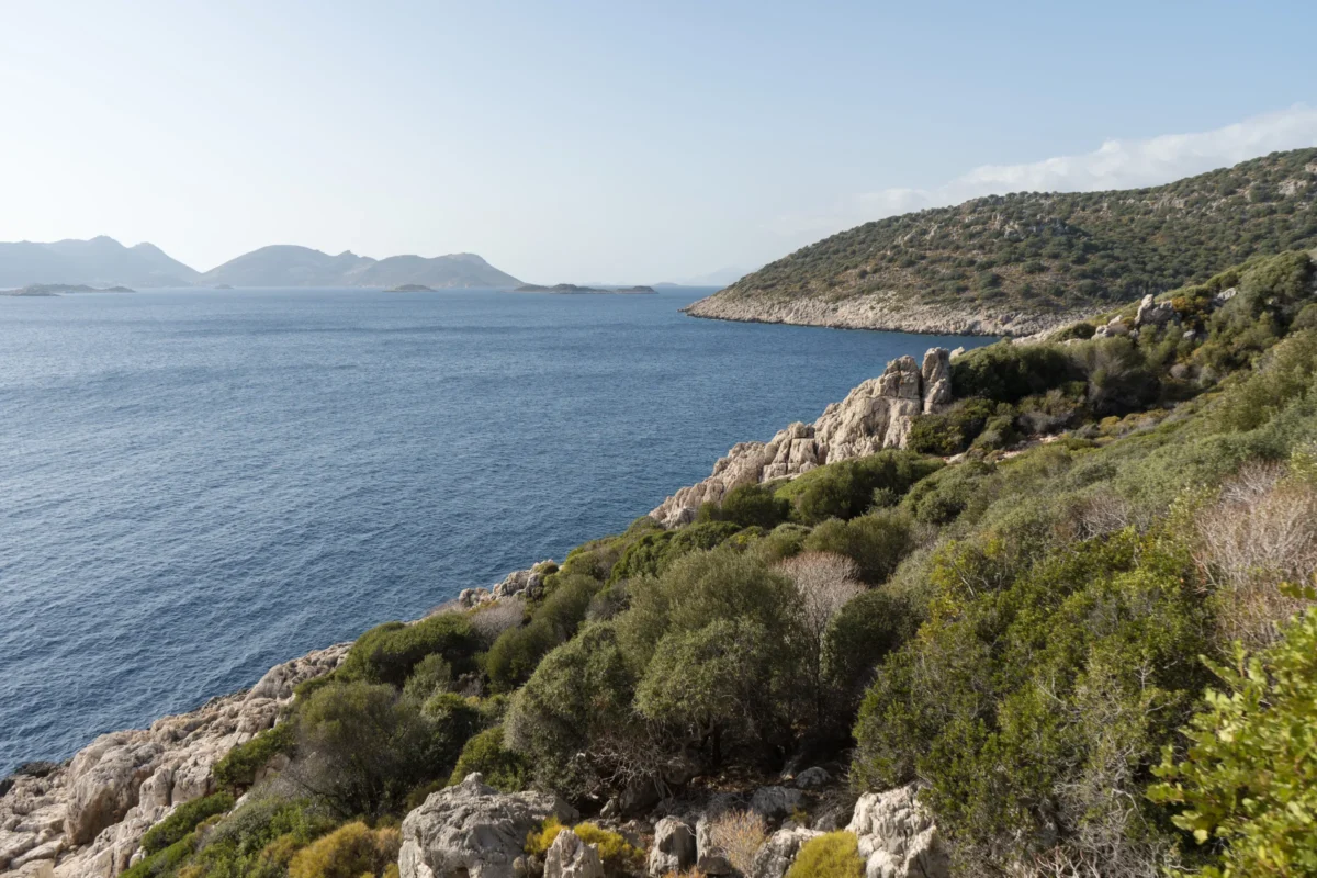 Scenic landscape of Lycian Way in Turkey