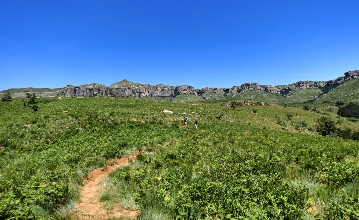 A panoramic view of a mountain range