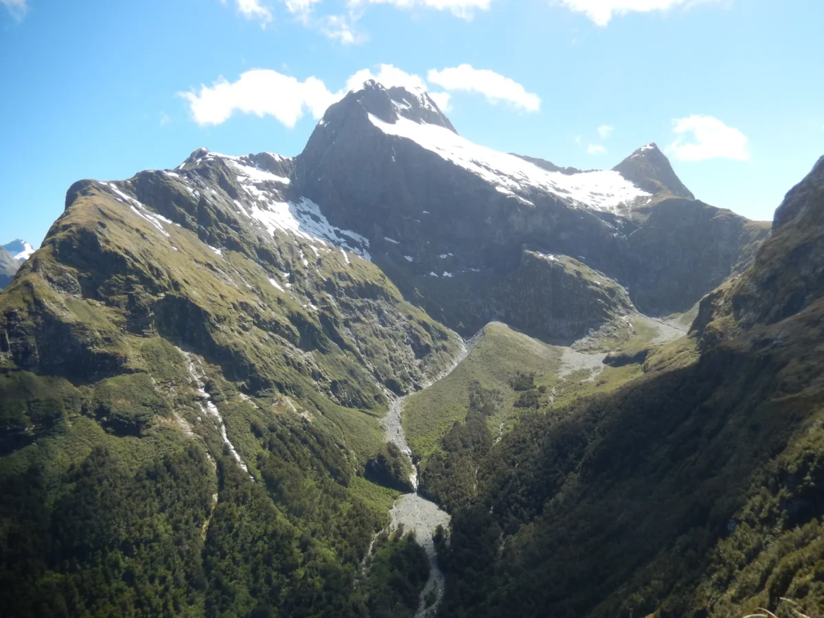 Scenic landscape of Milford Track in New Zealand