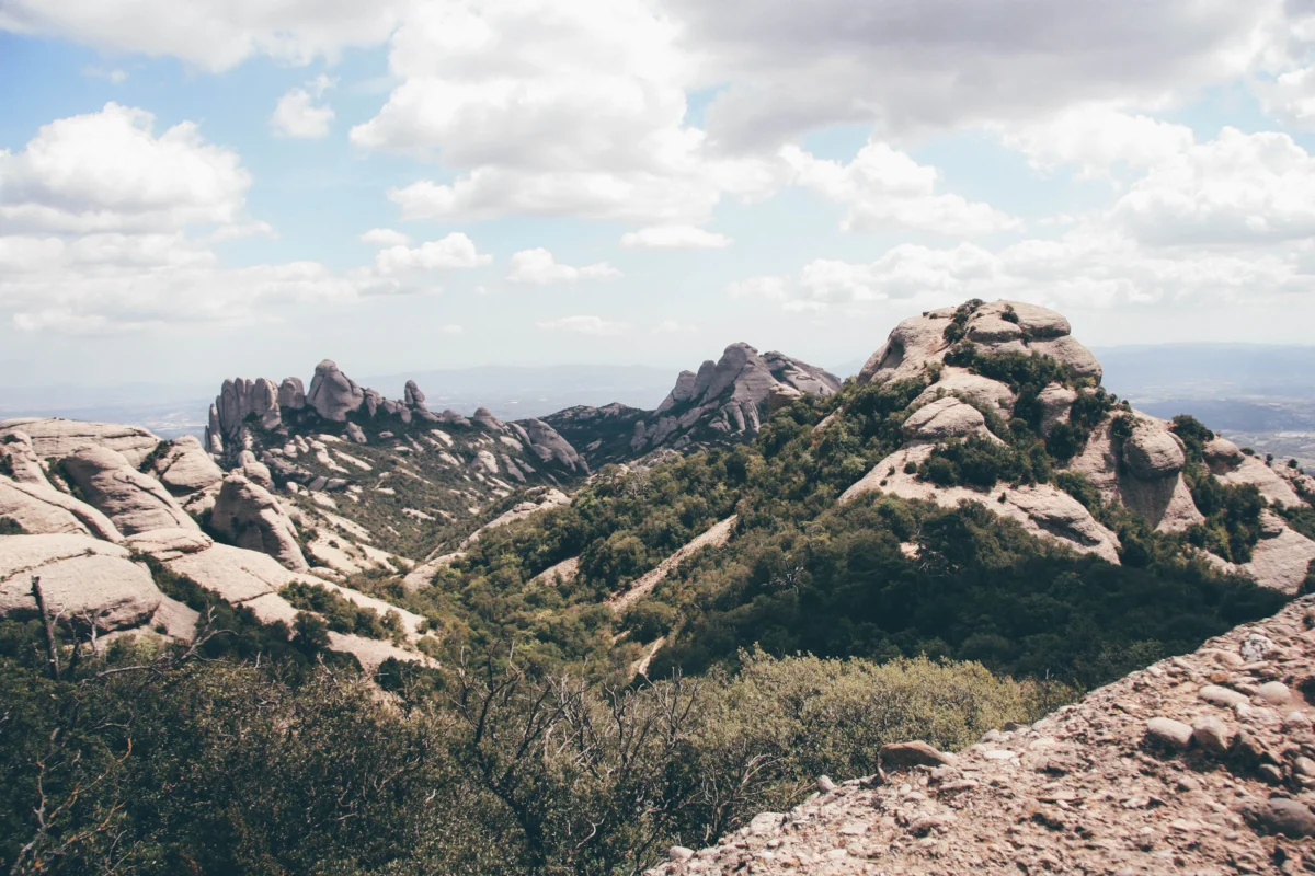 Scenic landscape of Montserrat Hiking Trail in Spain