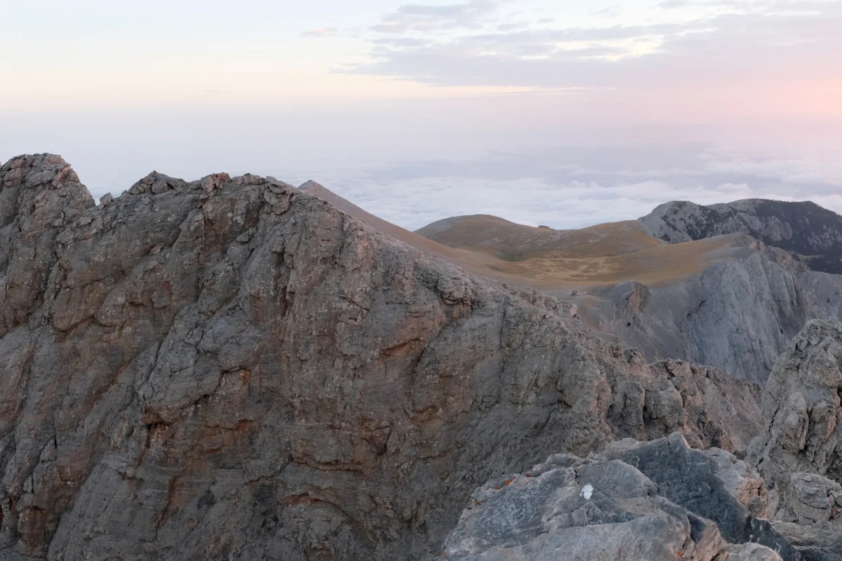 Scenic landscape of Mount Olympus Summit Trail in Greece