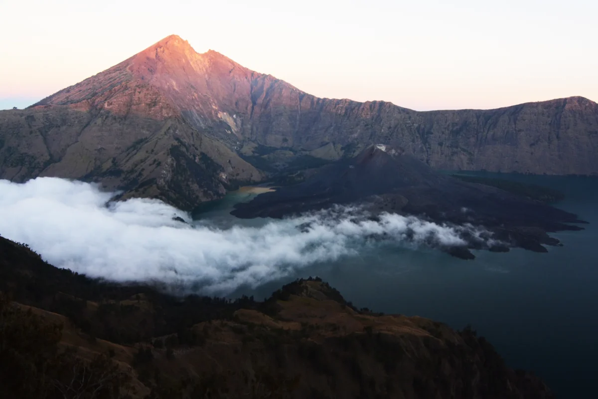 Scenic landscape of Mount Rinjani Trek in Indonesia