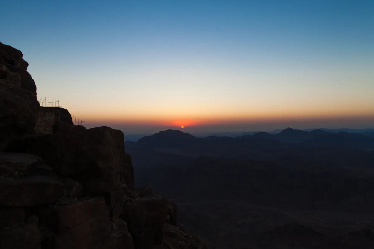 Scenic landscape of Mount Sinai Trek in Egypt