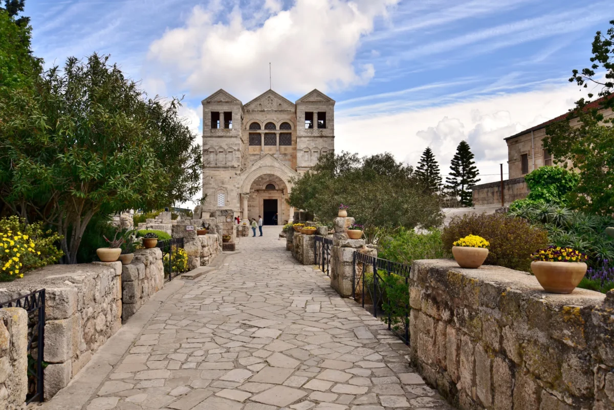 Scenic landscape of Mount Tabor Pilgrimage in Israel