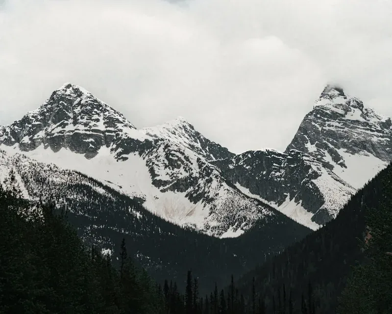 Scenic landscape of The Panorama Trail (Banff) in Canada