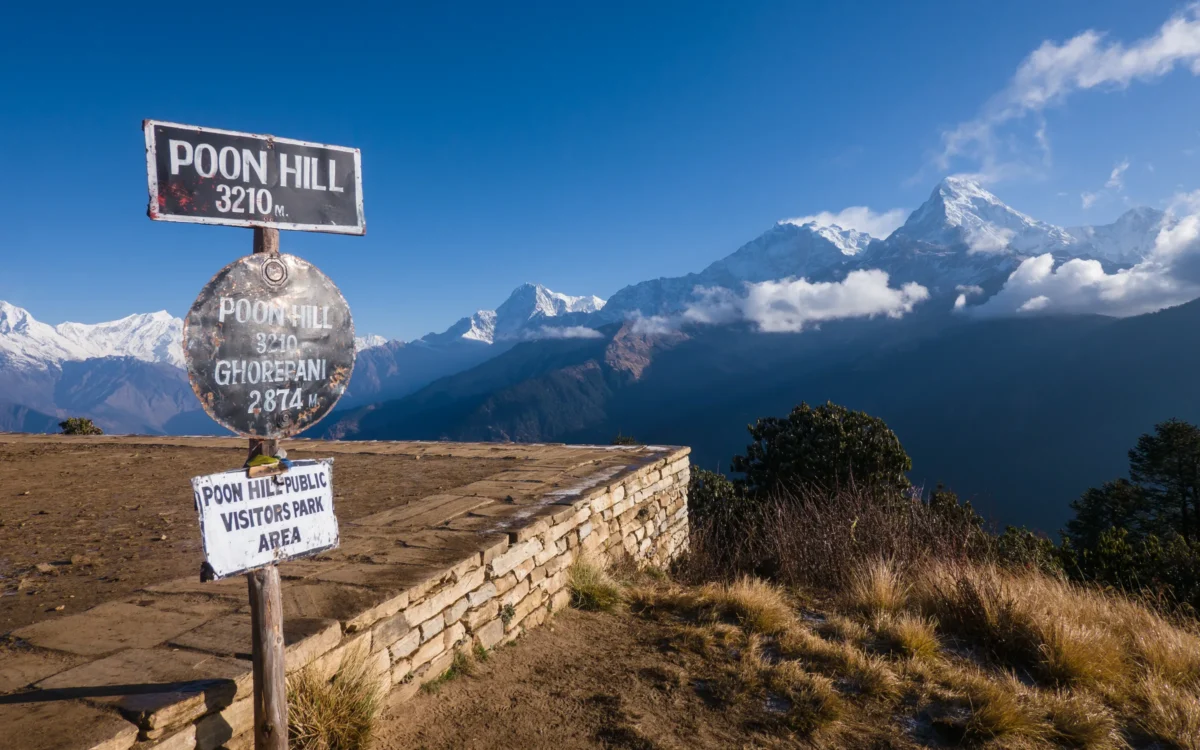 Scenic landscape of Poon Hill Trek in Nepal