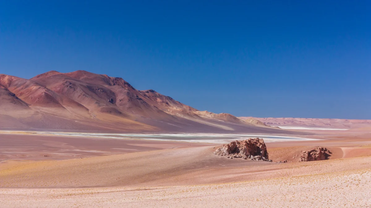 Scenic landscape of San Pedro to Salar Trek in Chile