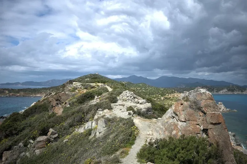 Scenic landscape of Sardinia Coastal Trail in Italy