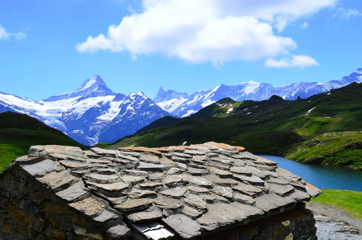 Scenic landscape of Schynige Platte to First in Switzerland