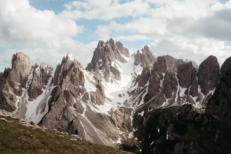 A group of mountains with snow on them