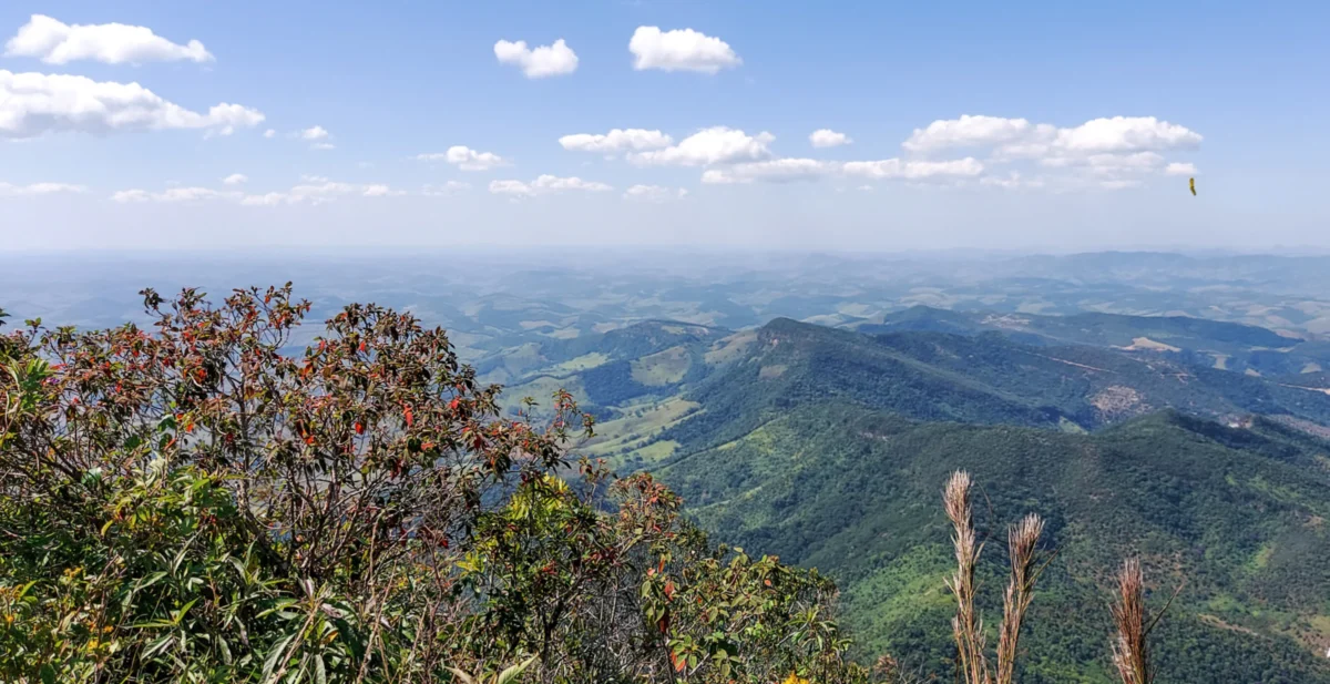 a view of the mountains from a high point of view