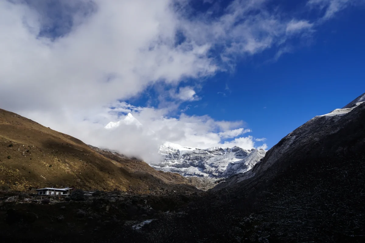 Scenic landscape of The Snowman Trek in Bhutan