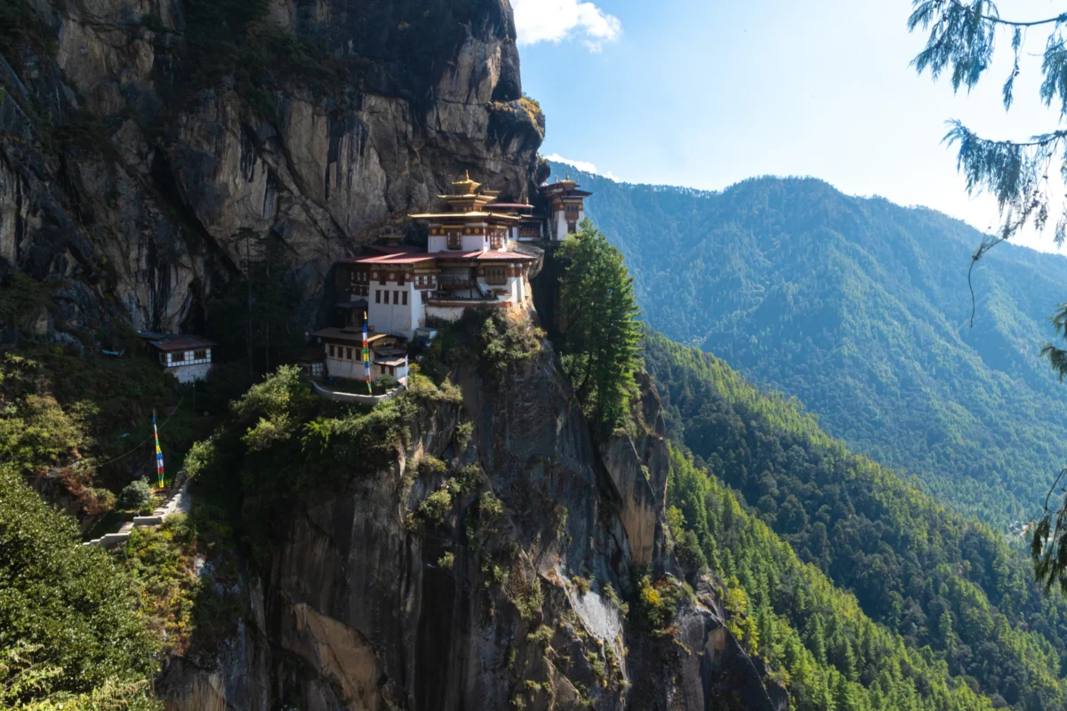 Scenic landscape of Tiger's Nest Monastery Trek in Bhutan
