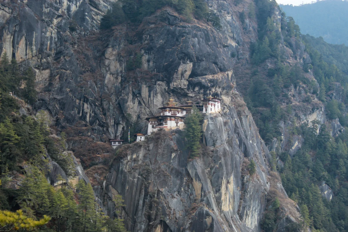 Scenic landscape of Tiger's Nest (Paro Taktsang) in Bhutan
