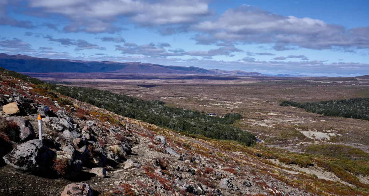 Scenic landscape of Tongariro Northern Circuit in New Zealand