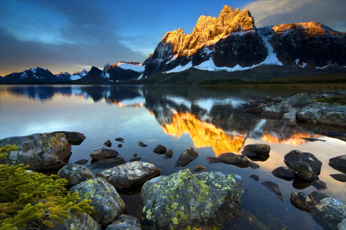 Scenic landscape of Tonquin Valley Trail in Canada