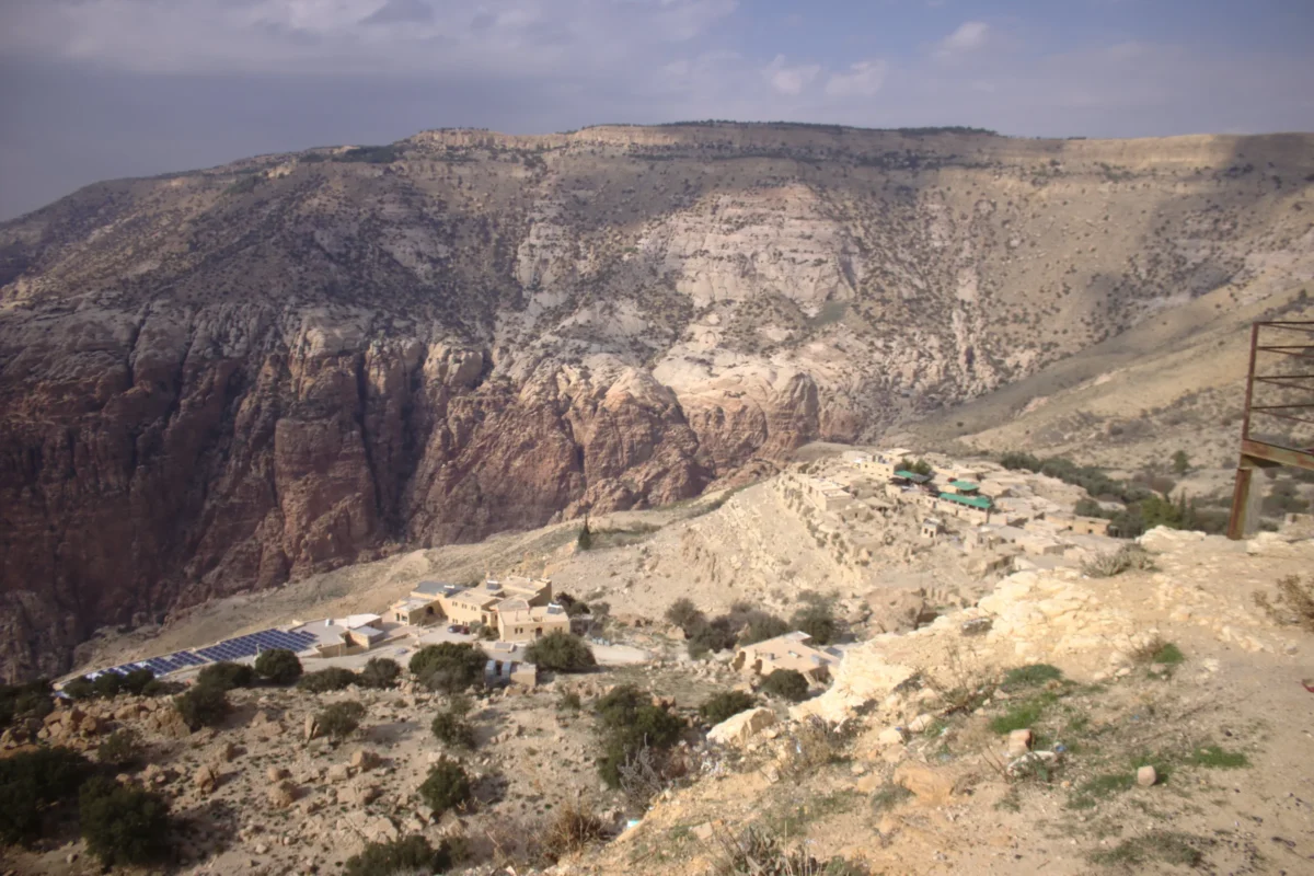 Scenic landscape of Trek to Petra in Jordan